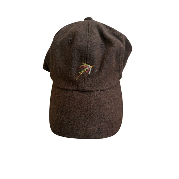 ORVIS Signature Collection Brown Fly Fishing Lure Embroidered Wool Blend Basebal - Picture 4 of 8